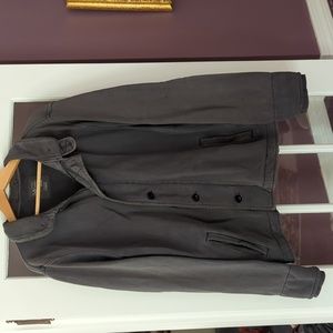 J. Crew gray fleece outerwear jacket size large